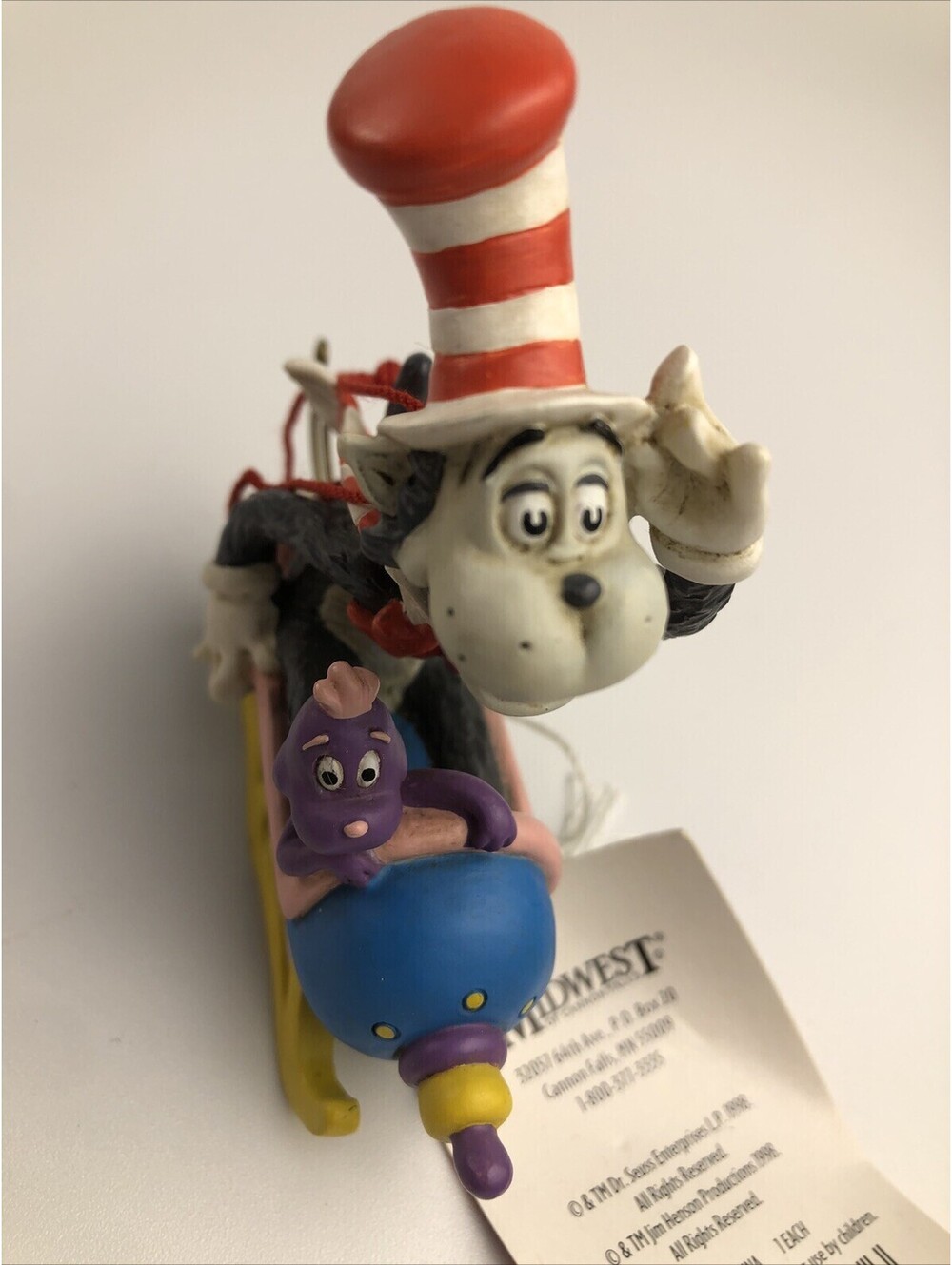 Cat in the Hat in sleigh Christmas Tree Ornament by Midwest